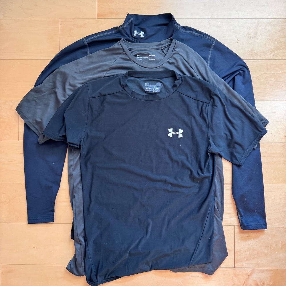 3 Men’s Under Armour athletic shirts